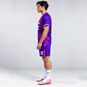 Maillot de football/soccer personnalisé en polyester respirant et écologique pour homme, toutes saisons, imperméable, séchage rapide, UPF 50+ - Product Image 2