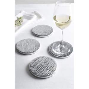 Posavasos Redondos de Metal Martillado Estilo Nórdico para Bebidas - Aislantes para Tazas de Café y Té, Ideales para Hoteles - Product Image 5