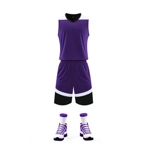 Tenues de basket-ball personnalisées avec impression par sublimation, tissu léger, ensemble pour équipe - Product Image 2