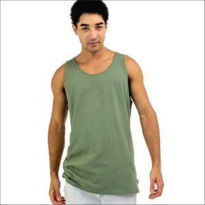 Camisetas sin Mangas Casuales de Punto Verde Hechas a Medida para Gimnasio, Deportes, Ropa Urbana, Talla XL, Diseño Liso, para Correr en Verano - Product Image 1