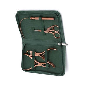 Kit d'extension capillaire professionnel en acier inoxydable de qualité supérieure avec micro-liens en plastique à maintien renforcé, outils et pinces de pose - Product Image 6