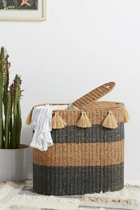 Seagrass <b>Hamper</b> <b>Basket</b> Handwoven Handmade Storage <b>Basket</b> Wholesale eco-friendly Made Viet Nam - Product Image 4