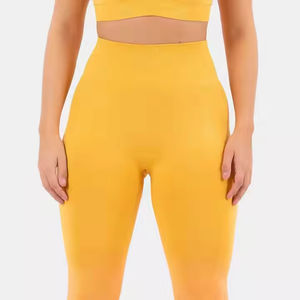 Leggings de Yoga Personalizados para Mujer, Cintura Alta, 100% Algodón, con Bolsillos, Control de Abdomen y Decoración de Malla - Product Image 3