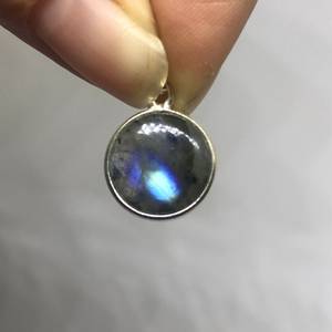 Dainty Labradorite Pendant 925 Sterling Silver Round Necklace <b>Magic</b> Stone Of Dreams Jewelry Gift For Women - Product Image 3