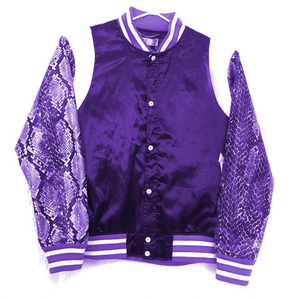 Chaqueta Varsity de Satén para Hombre, Venta al Por Mayor, Material de Primera Calidad, Chaqueta Casual con Cierre y Bolsillos - Product Image 3