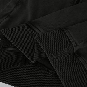 Sudadera con Capucha Negra para Hombre, Cierre de Cremallera, Corte Regular, 100% Algodón Tejido, Estilo Casual para Otoño, Talla M - Product Image 4