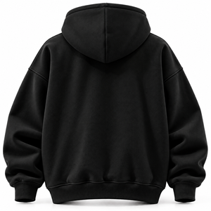Custom Embossed Logo <b>Women's</b> Hoodie <b>Fleece</b> Sweatshirt <b>Black</b> Front Pocket Regular Fit Autumn Wear - Product Image 2
