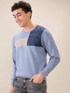Sweat-shirt homme pas cher de haute qualité, col rond, personnalisé, en coton uni, manches longues - Product Image 2