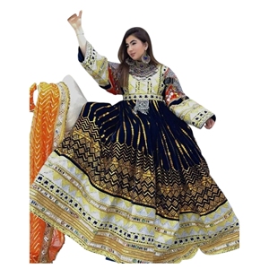 Hot Selling Afghan Kuchi <b>Dress</b> Women Velvet <b>With</b> Chiffon Shawl Contrast Color A-Line Afghani Embroidery Party Wedding <b>Dresses</b> - Product Image 1