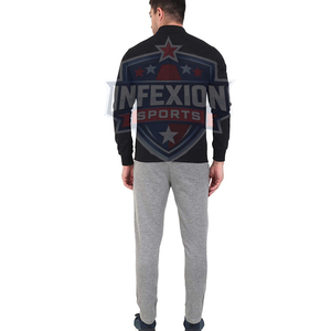 Men's Color Blocking <b>Tracksuit</b> Full Zipper Stand Collar Casual Sweatshirt With Side Pockets Autumn Wear Polyester Cotton Blend - Product Image 3