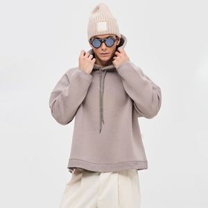 Vente en gros 500GSM coton Streetwear sweat à capuche meilleure qualité coton mélangé pull surdimensionné avec logo personnalisé design col à capuche - Product Image 2