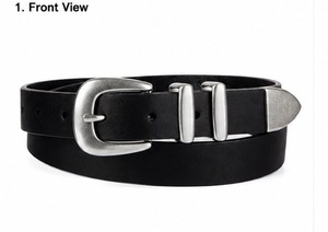 Ceinture en cuir artisanale de luxe - Boucle carrée - Largeur 35 mm - Accessoires de créateur haut de gamme pour la vente au détail de Divine International - Product Image 4