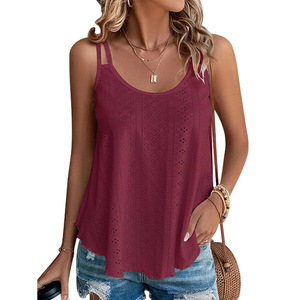 Camiseta sin mangas a la moda para mujer, suave, ligera, informal, elegante, cómoda, para uso diario, camisa para mujer - Product Image 3