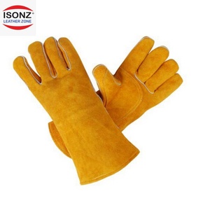 ISONZ Leather Safety <b>Welding</b> <b>Gloves</b> Supplier Price <b>Welding</b> <b>Gloves</b> <b>Welding</b> Heat Protective Resistant Safety <b>Glove</b> - Product Image 1