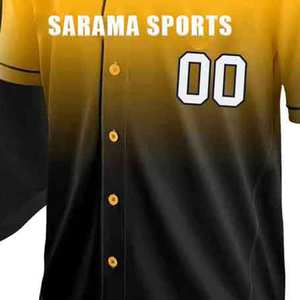Camiseta de Béisbol Personalizada con Impresión Digital de Logotipo y Nombre, Transpirable, de Secado Rápido, 100% Poliéster, Ropa Deportiva Unisex - Product Image 3