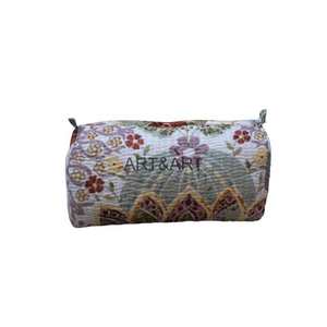 Juego de Bolsas de Maquillaje Grandes, Acolchadas de Algodón, Estampadas Multicolor, Resistentes al Agua, Ecológicas, Suaves, Ligeras, con Cierre, Ideales para Viajar - Product Image 5