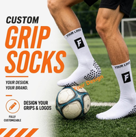 Chaussettes de football personnalisées à forte valeur ajoutée Chaussettes à prise en main d'usine Chaussettes antidérapantes