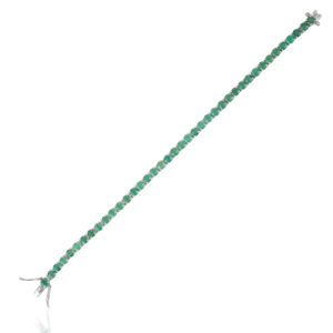 High Quality Classic 4 MM Round Cut 100% Genuine Emerald May Birthstone Fine Tennis <b>Bracelet</b> For Everyday Luxury Wear Jewelry - Product Image 5