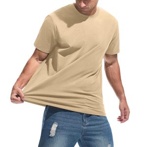 Camiseta Casual de Manga Corta para Hombre, Cuello Redondo, Corte Regular, Color Sólido, Tejido de Jersey de Algodón - Product Image 2