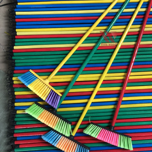 Ensemble de nettoyage balai et serpillière en bois naturel avec poils doux, design portable, manche en plastique écologique - Product Image 1