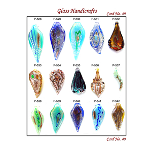 Pendentif artisanal en verre cristal multicolore avec feuille d'argent, composant de haute qualité pour la fabrication de bijoux, accessoire d'artisanat, en vrac pour boîte - Product Image 4