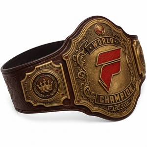Diseño profesional de premios para cinturón de campeonato de lucha libre y boxeo, cinturón de trofeo deportivo premium, construcción con placa de metal. - Product Image 5