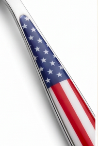 Tenedor de Acero Inoxidable con Diseño de Bandera Americana, Apto para Lavavajillas, Acabado Espejo, Ideal para Fiestas, Juego de Cubiertos - Product Image 2