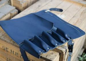 Sac à couteaux de chef en cuir véritable, léger, professionnel, durable, personnalisé, sac à couteaux de chef enroulable LKR-0290 - Product Image 4