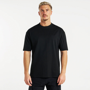 T-shirt surdimensionné en coton épais pour homme, imprimé avec logo personnalisé, sublimation intégrale - Product Image 1