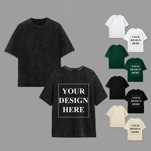 T-shirts à manches courtes 100 % coton personnalisables de haute qualité, votre design, séchage rapide, respirants, faible MOQ, fourniture directe d'usine - Product Image 1