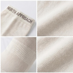 NORTH APPROACH Ankle Socks <b>White</b> Breathable Knitted Regular Style for Adults Daily Casual Wear - Product Image 4