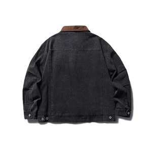 Veste en toile de coton personnalisée avec fermeture éclair, col rabattu vintage, fermeture éclair, veste en toile de coton - Product Image 6