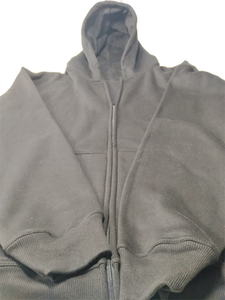 Sudadera con Capucha 100% Algodón Orgánico Tejido con Cremallera y Cordones en Contraste, Ecológica, Otoño, Logotipo Personalizado, Sudaderas con Capucha y Pantalones Deportivos para Hombre - Product Image 3