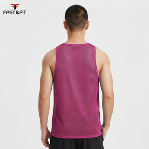Factory Price Breathable Plain Dyed <b>Men</b> Sports Mesh Sleeveless Mesh <b>Singlets</b> <b>for</b> <b>Men</b> Transparent Vest <b>for</b> Sale - Product Image 5
