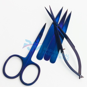 Pinzas de Cejas Inclinadas de Plasma Morado RMI, Tijeras de Cejas de Acero Inoxidable Sostenible para Uso Estético, Logotipo Personalizado - Product Image 4