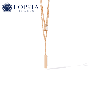 Collier pendentif en diamant rond brillant cultivé en laboratoire certifié IGI VVS pour femmes, personnalisable en or 10K, 14K, 18K, pendentif solitaire avec chaîne - Product Image 3