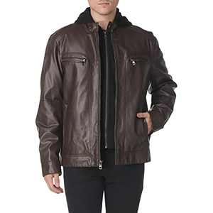 Manteau en cuir PU personnalisé, vêtements streetwear décontractés, aspect cuir, vêtements d'extérieur décontractés, tenue de tous les jours - Product Image 1