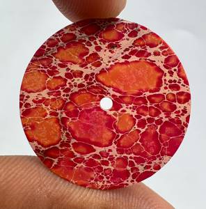 Esfera de Reloj A K Gems de Jaspe Sedimentario del Mar Rojo, 28.50mm, Pulida por un Lado, Modelo ETH-10166, Hecha en Rajasthan - Product Image 2