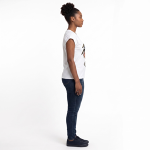 Women's <b>White</b> Digital Printing Graphic Short Sleeve Crew Neck Casual Summer <b>Slim</b> <b>Fit</b> Breathable Jersey 120g Cotton T-<b>Shirt</b> - Product Image 3