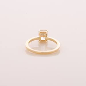 IGI Certified Radiant Cut Yellow Diamond Solitaire Engagement - Wedding Ring in <b>Solid</b> 925 Sterling <b>Silver</b> - Product Image 4