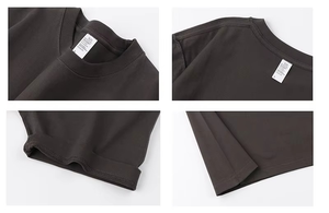 T-shirt Homme Oversize 100% Coton Haute Qualité, Impression Logo Personnalisé, Motif Uni, Tissu Tricoté Lourd 260 Grammes - Product Image 2