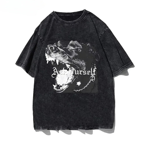 T-shirt en coton uni, impression de logo personnalisé, tissu doux et respirant, vêtements décontractés, fournisseur en gros - Product Image 5