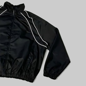 Comfortable Custom Logo <b>Zip</b> <b>up</b> <b>Jacket</b> Nylon Sets Unisex Running Windbreaker Set with Reflective <b>Zip</b>-<b>Up</b> Polyester Nylon Tracksuit - Product Image 4
