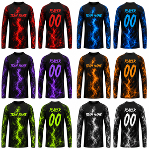 Maillot de compression personnalisé pour enfants, manches longues, séchage rapide, extensible, pour l'entraînement de football, vêtements de sport OEM pour équipes - Product Image 2