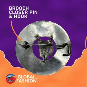 Broche de Kilt Escocés con Diseño de Cardo de 7 cm, Broche de Arpa Antiguo Personalizado al por Mayor para Hombres y Mujeres - Product Image 6