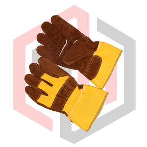 Gants de sécurité en cuir de vachette avec doublure en cuir croûte, anti-coupure, antidérapants, antistatiques, pour la lutte contre l'incendie, sans silicone - Product Image 4