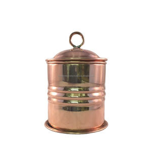 Antique Copper <b>Spice</b> Storage <b>Jar</b> Unique Design Metal Kitchenware Dessert Container Wholesale Supplies India - Product Image 1
