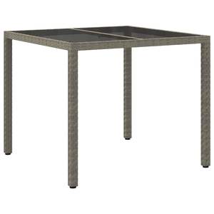 Mesa de comedor para jardín de 35,4 x 35,4 x 29,5 pulgadas, ratán sintético, color gris - Product Image 5