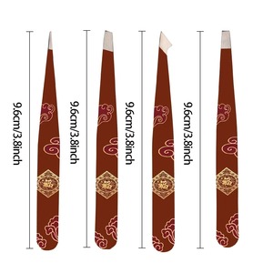 1 pièce BAFA SURGICAL INSTRUMENTS Ensemble de pinces antistatiques en acier inoxydable pour sourcils, poils du visage et éclats de peau, à pointe inclinée, Red Cloud - Product Image 4
