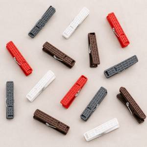 RIVER PLAST Colorful PP Plastic Multifunction Clothes Pegs Stainless Steel Ring High Strength Durable <b>Hook</b> Type for Clothing - Product Image 2